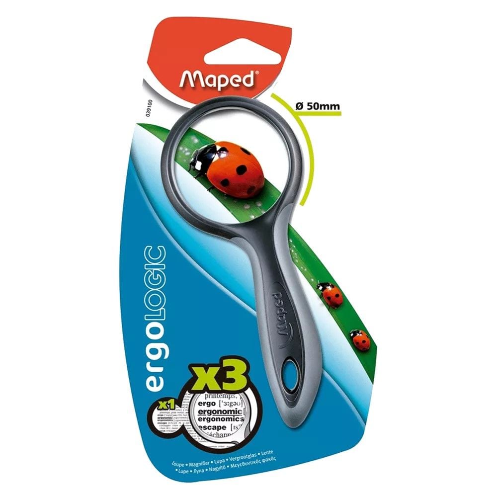Maped 50 mm 50mm Lupë Zmadhuese Me Dorezë Të Rrumbullakët Me Diametër
