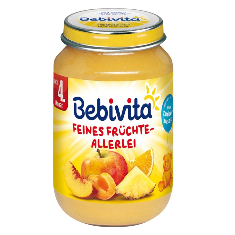 Bebivita pure miks frutash, + 4 muajsh, 190gr