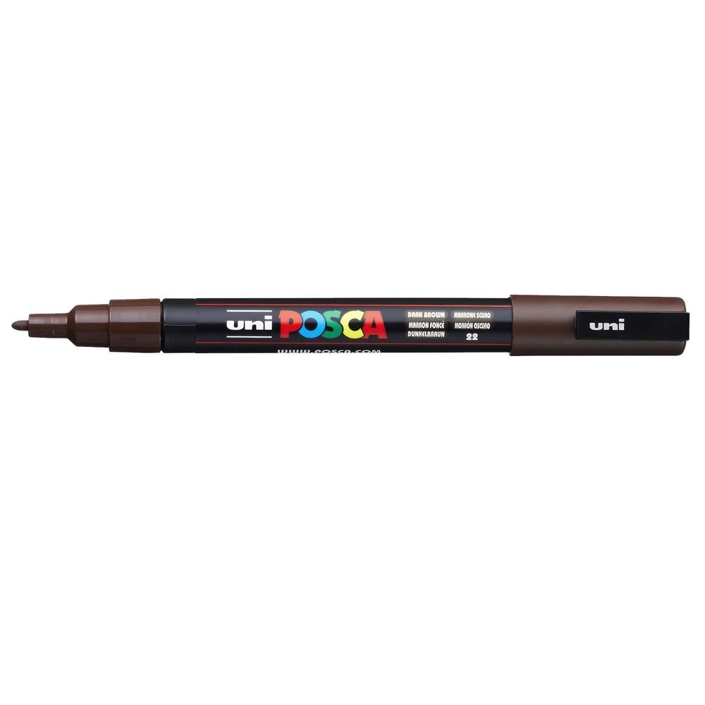 Uni Posca PC-3M 3M 1.3mm Marker Me Bazë Uji 0.9- Dark Brown