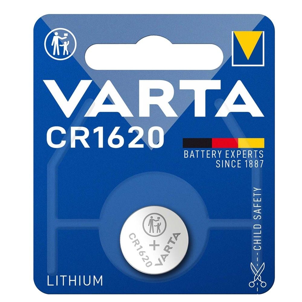 Bateri, Varta, CR 1620, 70 mAh, 3 V