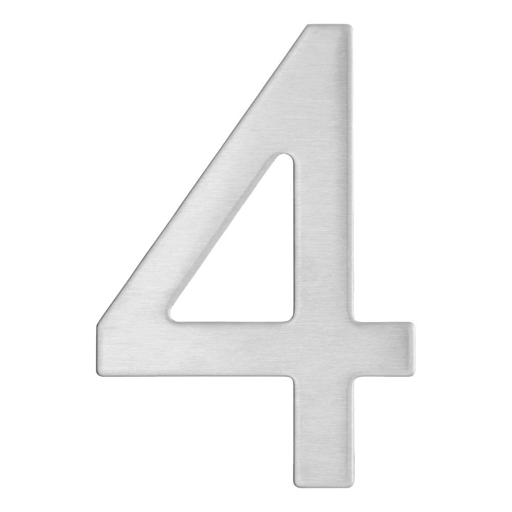 Thirard 4, inoks, H.76mm Numër Me Ngjitëse