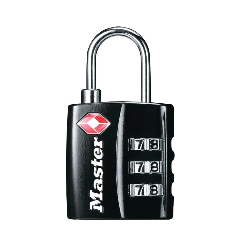 Masterlock Niveli i sigurisë 4, 30 mm i gjerë kompleti-kombinimi i juaji tsa-blloku i Bagazheit të pranuar i zi, Bagazhei 30mm