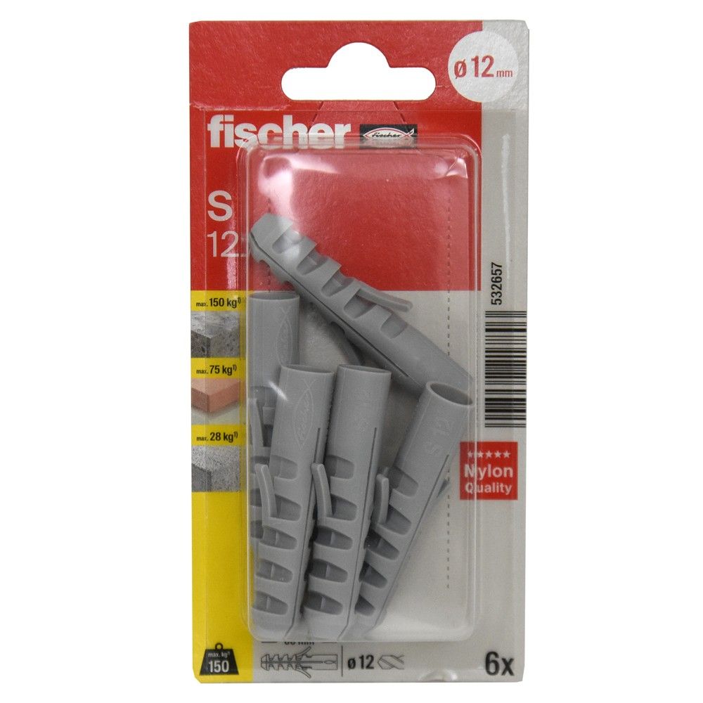 Fischer S 12 Upa Plastike Universale 6 Pc