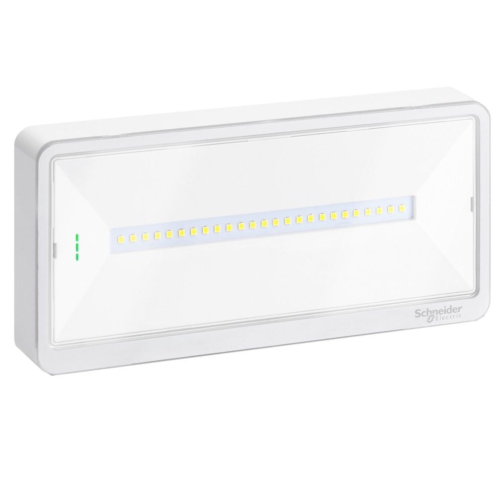 Ndriçues emergjence LED, jashte murit, Exiway Light, me kohezgjatje ba Baterie Te Selektueshme Deri Ne Lm
