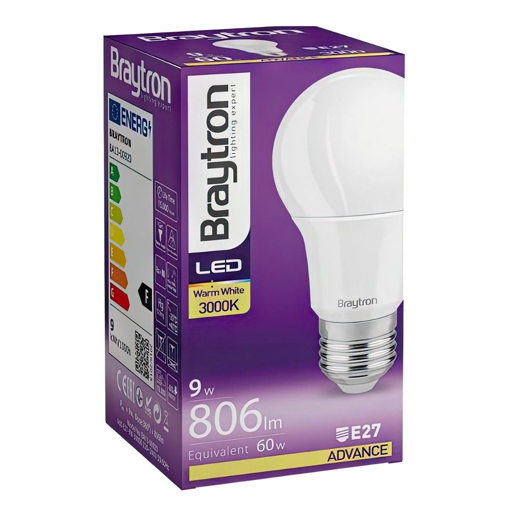 Braytron A65 13W 4000K 220-240V Llambë LED AC