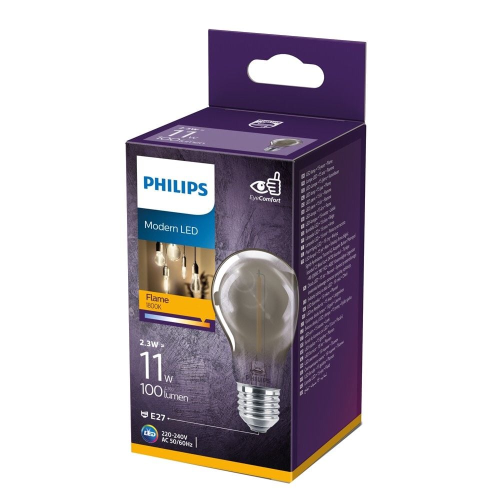Llambe led klasike, Philips, 11 W, E27, A60, e hirte.