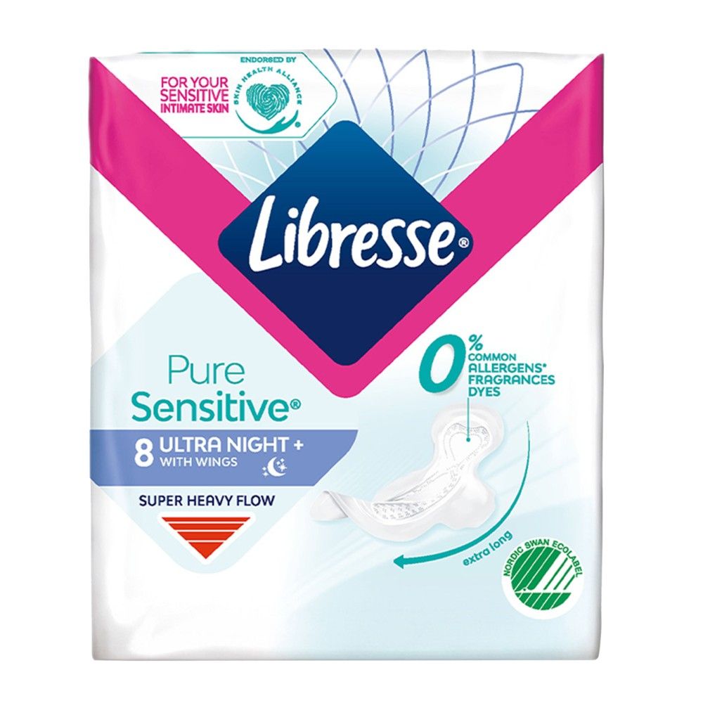 Libresse Pure sensitive Ultra Night + Peceta Higjenike Mujore 8