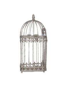 Objekt dekorativ, S, kafaz, Aviary, metal, shampanjë, Ø16 xH33 cm