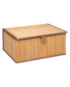 Storage box, bamboo, bamboo/natural, 32x25xH15cm