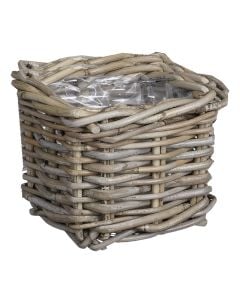 Kosh magazinimi, M, Marcia, ratani, gri, 21x21xH17 cm