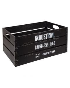Kuti magazinimi, katrore, metal, e zezë, L- 50x30xH23.5cm
