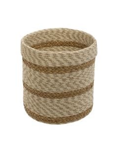 Organization basket, sea straw, brown/beige, S-18xH19cm