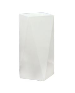 Flower pot, acrylic, white, 45x45x80 cm
