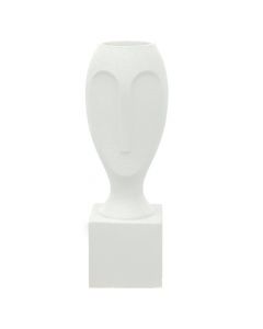 Flower pot, acrylic, white, 27x27x89 cm
