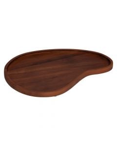 Decorative tray, Ori, M, wooden, brown, 42x29.8 cm