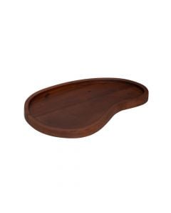 Decorative tray, Ori, S, wooden, brown, 31x19.4 cm