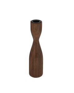 Candle holder, S, wooden, brown, Ø5xH20 cm