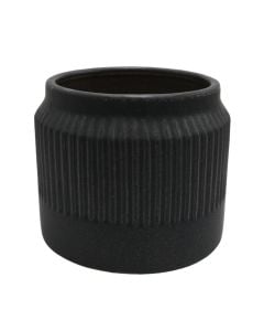 Flower pot, ceramic, black, 21x21x17.5 cm