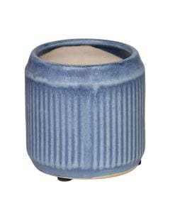 Flower pot, ceramic, blue, 10.5x10.5x10 cm