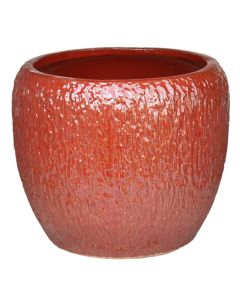 Vazo lulesh, qeramike, e kuqe, 28.5x28.5x24 cm
