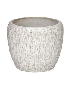 Flower pot, ceramic, cream, 19x19x15.5 cm