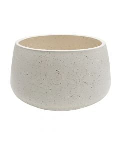 Flower pot, ceramic, white matt, 28.5x28.5x16.5 cm