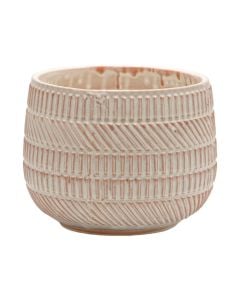 Vazo lulesh, qeramike, terrakotë, 23x23x21 cm