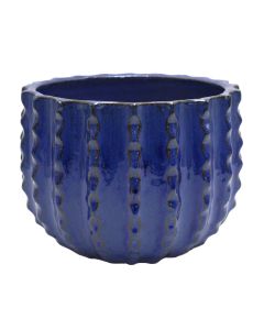 Vazo lulesh, qeramike, blu, 21.5x21.5x16 cm