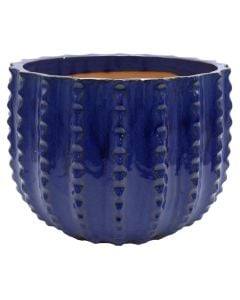 Vazo lulesh, qeramike, blu, 28x28x22 cm