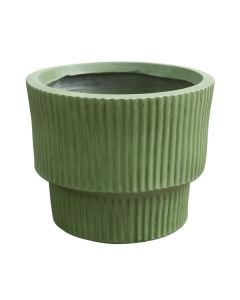 Flower pot, fibreclay, green, 24x24x20 cm