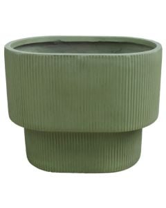 Flower pot, fibreclay, green, 67x43x51 cm