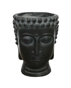 Flower pot, fibreclay, black, 38x36.5x49.5 cm