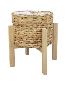 Vazo lulesh, kashtë, natyrale, 29x22 cm