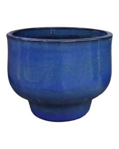 Vazo lulesh, Mila, terrakotë, blu, Ø50xH38.5 cm