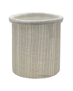 Storage basket, Danfield, S, rattan, white, Ø23xH23 cm