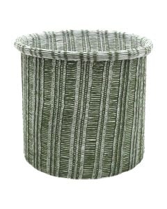 Storage basket, Danfield, M, rattan, green, Ø28xH25 cm