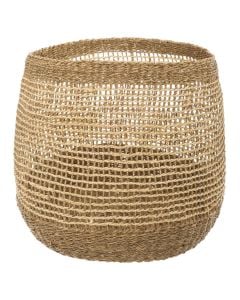 Storage basket, Giulia, woven, brown, D-45 cm