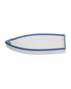 Raft dekorativ, M, druri, e bardhë/blu, 32.5x6.5xH59.5 cm