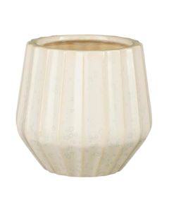 Flower pot, Twyla, M, ceramic, white, Ø25xH22 cm