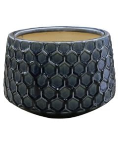 Vazo lulesh, L, qeramike, blu, Ø36xH25 cm