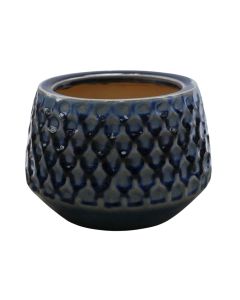 Vazo lulesh, S, qeramike, blu, Ø17xH12 cm