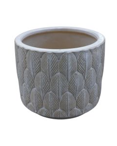 Flower pot, S, ceramic, beige, Ø21xH18 cm