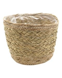 Basket for flowers, M, seagrass, natural