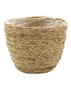 Basket for flowers, L, seagrass, natural
