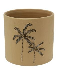 Vazo lulesh, qeramik, kafe, H17.5 x ø20 cm, masa L