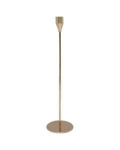 Candle holder, metal, gold, 32 cm