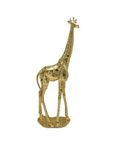 Objekt dekorues, Giraffe, metalike, floriri, 19xH58 cm