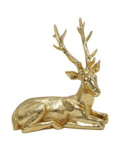 Objekt dekorues, Deer, rezinë, floriri, 26xH28 cm