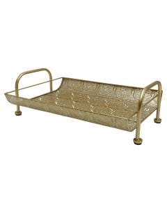 Decorative tray, metal, gold, 30xH42 cm