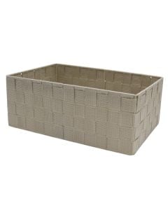 Storage basket, L, nylon, beige, 32x22xH12 cm